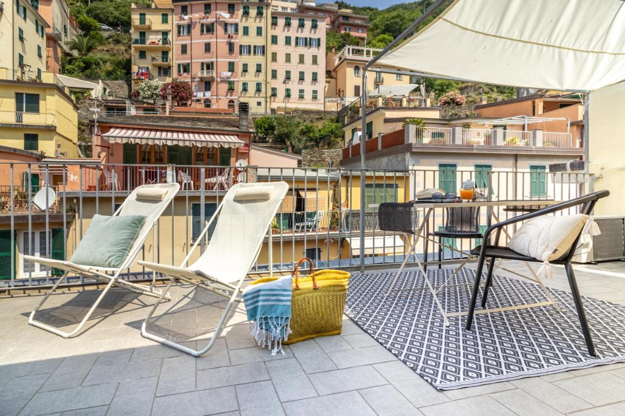 Wanderjohn Penthouse 5Terreparco Apartman Riomaggiore Kültér fotó